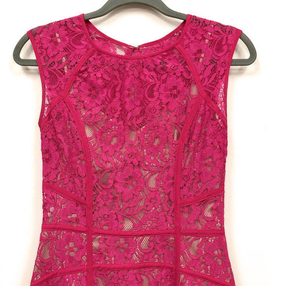 NWOT BCBGMaxAzria Turkish Rose Pink Dress - Picture 3 of 7
